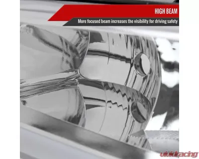 Spec-D LED Bar Factory Style Headlights (Chrome Housing/Clear lens) Chevrolet Silverado | Avalanche 2002-2007 - 2LBLH-SIV03-G3-GO