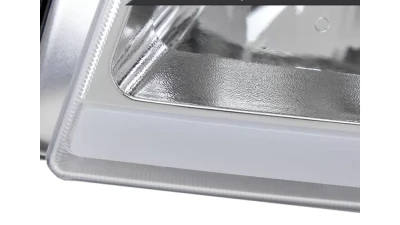 Spec-D LED Bar Factory Style Headlights (Chrome Housing/Clear lens) Chevrolet Silverado | Avalanche 2002-2007                                     - 2LBLH-SIV03-G3-GO - Image 5