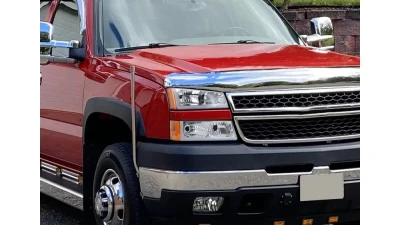 Spec-D LED Bar Factory Style Headlights (Chrome Housing/Clear lens) Chevrolet Silverado | Avalanche 2002-2007                                     - 2LBLH-SIV03-G3-GO - Image 9