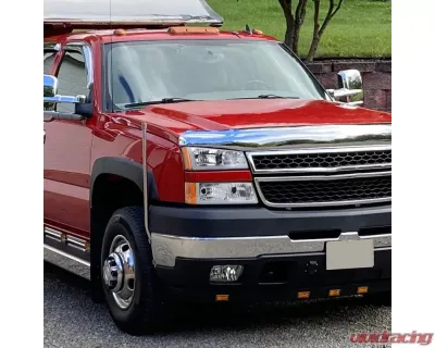 Spec-D LED Bar Factory Style Headlights (Chrome Housing/Clear lens) Chevrolet Silverado | Avalanche 2002-2007 - 2LBLH-SIV03-G3-GO