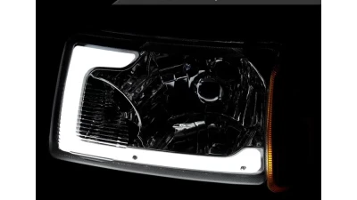 Spec-D LED Bar Factory Style Headlights w/ Amber Corner Lamp (Chrome Housing/Clear Lens)  Ford Ranger 2001-2011                                     - 2LCLH-RAN01-G3-GO - Image 2