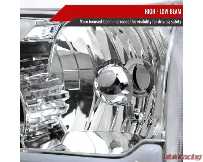 Spec-D LED Bar Factory Style Headlights w/ Amber Corner Lamp (Chrome Housing/Clear Lens)  Ford Ranger 2001-2011 - 2LCLH-RAN01-G3-GO