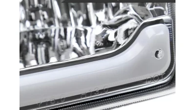 Spec-D LED Bar Factory Style Headlights w/ Amber Corner Lamp (Chrome Housing/Clear Lens)  Ford Ranger 2001-2011                                     - 2LCLH-RAN01-G3-GO - Image 4