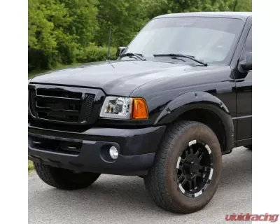 Spec-D LED Bar Factory Style Headlights w/ Amber Corner Lamp (Chrome Housing/Clear Lens)  Ford Ranger 2001-2011 - 2LCLH-RAN01-G3-GO