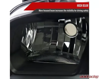 Spec-D Switchback Sequential LED Bar Factory Style Headlights (Matte Black Housing/Smoked Lens) Dodge Charger 2006-2010 - 2LH-CHG05SM-G3-RS