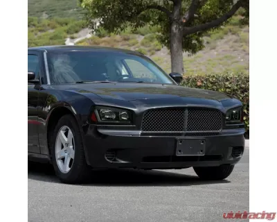 Spec-D Switchback Sequential LED Bar Factory Style Headlights (Matte Black Housing/Smoked Lens) Dodge Charger 2006-2010 - 2LH-CHG05SM-G3-RS