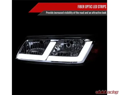 Spec-D LED Bar Factory Style Headlights Chrome Housing/Clear Lens Chevrolet Impala 2000-2005 - 2LH-IPA00-G3-RS
