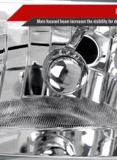 Spec-D LED Bar Factory Style Headlights Chrome Housing/Clear Lens Chevrolet Impala 2000-2005                                     - 2LH-IPA00-G3-RS - Image 3
