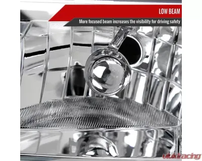 Spec-D LED Bar Factory Style Headlights Chrome Housing/Clear Lens Chevrolet Impala 2000-2005 - 2LH-IPA00-G3-RS