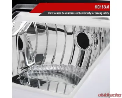 Spec-D LED Bar Factory Style Headlights Chrome Housing/Clear Lens Chevrolet Impala 2000-2005 - 2LH-IPA00-G3-RS