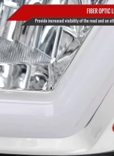 Spec-D LED Bar Factory Style Headlights Chrome Housing/Clear Lens Chevrolet Impala 2000-2005                                     - 2LH-IPA00-G3-RS - Image 5