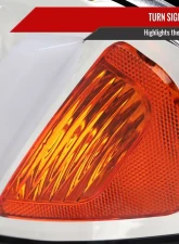 Spec-D LED Bar Factory Style Headlights Chrome Housing/Clear Lens Chevrolet Impala 2000-2005                                     - 2LH-IPA00-G3-RS - Image 6