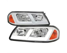 Spec-D LED Bar Factory Style Headlights Chrome Housing/Clear Lens Chevrolet Impala 2000-2005