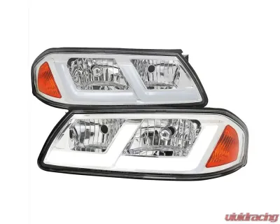 Spec-D LED Bar Factory Style Headlights Chrome Housing/Clear Lens Chevrolet Impala 2000-2005 - 2LH-IPA00-G3-RS