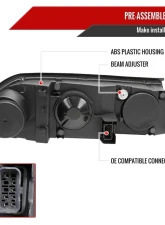 Spec-D LED Bar Factory Style Headlights Chrome Housing/Clear Lens Chevrolet Impala 2000-2005                                     - 2LH-IPA00-G3-RS - Image 7