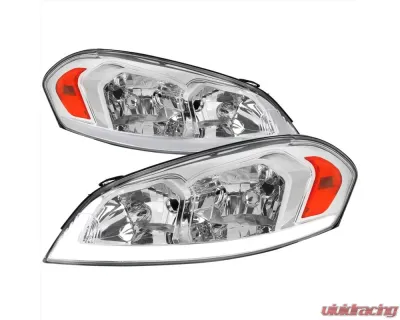 Spec-D Switchback Sequential Signal LED Bar Factory Style Headlights (Chrome Housing/Clear Lens) Chevrolet Impala | Monte Carlo 2006-2016 - 2LH-IPA06-G3-RS