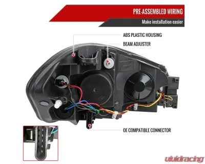 Spec-D Switchback Sequential Signal LED Bar Factory Style Headlights (Matte Black Housing/Smoked Lens) Chevrolet Impala | Monte Carlo 2006-2015 - 2LH-IPA06SM-G3-RS