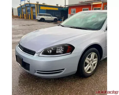 Spec-D Switchback Sequential Signal LED Bar Factory Style Headlights (Matte Black Housing/Clear Lens) Chevrolet Impala | Monte Carlo 2006-2016 - 2LH-IPA06JM-G3-RS