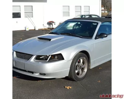 LED Bar Factory Style Headlights with Amber Reflector Matte Black Housing/Clear Lens Ford Mustang 1999-2004 - 2LH-MST99JM-G3-GO