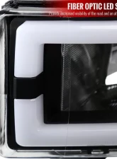 Spec-D Dual LED Bar Factory Style Headlights (Matte Black Housing/Clear Lens) Dodge Ram 1994-2002                                     - 2LH-RAM94JM-G3-RS - Image 4