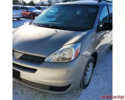 Spec-D Driver/Left Side Factory Style Headlights w/ Amber Reflector (Chrome Housing/Clear Lens) Toyota Sienna 2004-2005 - 2LH-SNA04-L-GO