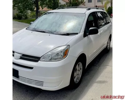 Spec-D Driver/Left Side Factory Style Headlights w/ Amber Reflector (Chrome Housing/Clear Lens) Toyota Sienna 2004-2005 - 2LH-SNA04-L-GO