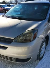 Spec-D Factory Style Headlights w/ Amber Reflector (Chrome Housing/Smoked Lens) Toyota Sienna 2004-2005                                     - 2LH-SNA04G-GO - Image 9