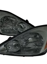 Spec-D Factory Style Headlights w/ Amber Reflector (Chrome Housing/Smoked Lens) Toyota Sienna 2004-2005                                     - 2LH-SNA04G-GO - Image 10