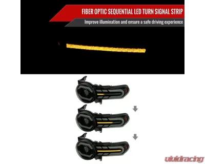 Spec-D Full LED Projector Headlights w/ Sequential LED Turn Signal (Matte Black Housing/Smoked Lens) Toyota FJ Cruiser 2007-2014 - 2LHE-FJ07SM-SQ-RS