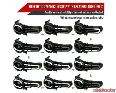 Spec-D Full LED Projector Headlights w/ Sequential LED Turn Signal (Matte Black Housing/Smoked Lens) Toyota FJ Cruiser 2007-2014 - 2LHE-FJ07SM-SQ-RS