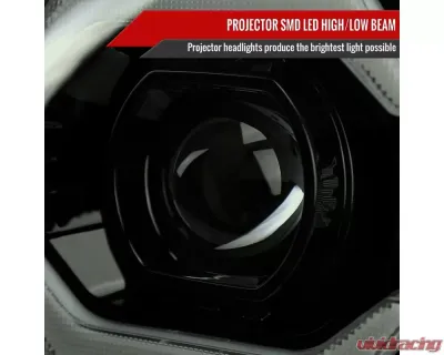 Spec-D Full LED Projector Headlights w/ Sequential LED Turn Signal (Matte Black Housing/Smoked Lens) Toyota FJ Cruiser 2007-2014 - 2LHE-FJ07SM-SQ-RS