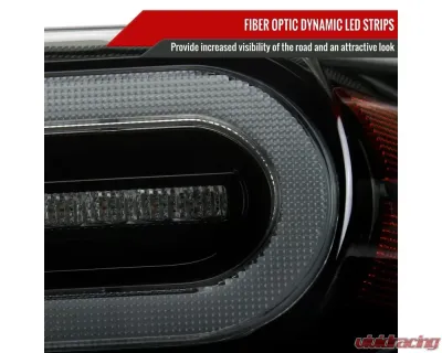 Spec-D Full LED Projector Headlights w/ Sequential LED Turn Signal (Matte Black Housing/Smoked Lens) Toyota FJ Cruiser 2007-2014 - 2LHE-FJ07SM-SQ-RS