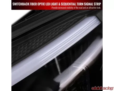 Spec-D Full LED Projector Headlights with Sequential Turn Signal Matte Black Housing/Clear Lens Mercedes-Benz C-Class W205 2015-2018 - 2LHE-W20515JM-SQ-TM