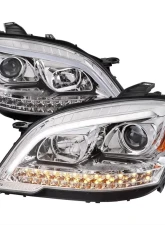Spec-D LED Sequetial Turn Signal Projector Headlights (Chrome Housing/Clear Lens) Mercedes-Benz W164 ML-Class 2009-2011                                     - 2LHP-BW16409-TM - Image 10