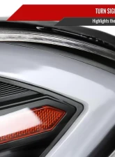 Spec-D Switchback Sequential Animated LED Bar Projector Headlights Matte Black Housing/Clear Lens Dodge Dart 2013-2016                                     - 2LHP-DRT13JM-SQ-RS - Image 5