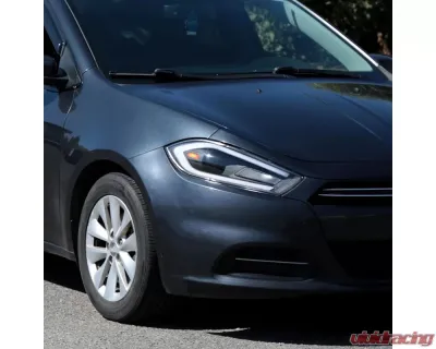 Spec-D Switchback Sequential Animated LED Bar Projector Headlights Matte Black Housing/Clear Lens Dodge Dart 2013-2016 - 2LHP-DRT13JM-SQ-RS