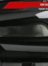 Spec-D Switchback Sequential Animated LED Bar Projector Headlights (Matte Black Housing/Smoked Lens) Dodge Dart 2013-2016                                     - 2LHP-DRT13SM-SQ-RS - Image 6