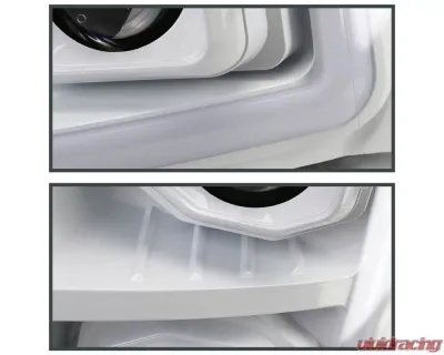 Spec-D Switchback Sequential LED C-Bar Projector Headlights (White Housing/Clear Lens) Ford F-Series 2011-2016 - 2LHP-F25011XE-SQ-RS