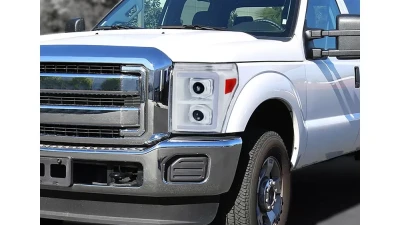 Spec-D Switchback Sequential LED C-Bar Projector Headlights (White Housing/Clear Lens) Ford F-Series 2011-2016                                     - 2LHP-F25011XE-SQ-RS - Image 8