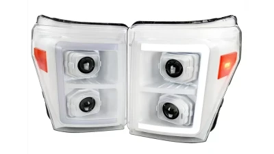 Spec-D Switchback Sequential LED C-Bar Projector Headlights (White Housing/Clear Lens) Ford F-Series 2011-2016                                     - 2LHP-F25011XE-SQ-RS - Image 8