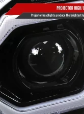 Spec-D Switchback Sequential Turn Signal Animated LED Bar Projector Headlights (Matte Black Housing/Clear Lens) Toyota FJ Cruiser 2007-2014                                     - 2LHP-FJ07JM-SQ-RS - Image 4