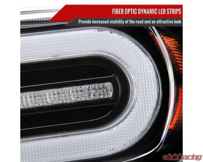 Spec-D Switchback Sequential Turn Signal Animated LED Bar Projector Headlights (Matte Black Housing/Clear Lens) Toyota FJ Cruiser 2007-2014 - 2LHP-FJ07JM-SQ-RS