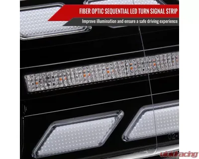 Spec-D Switchback Sequential Turn Signal Animated LED Bar Projector Headlights (Matte Black Housing/Clear Lens) Toyota FJ Cruiser 2007-2014 - 2LHP-FJ07JM-SQ-RS