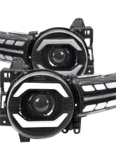 Spec-D Switchback Sequential Turn Signal Animated LED Bar Projector Headlights (Matte Black Housing/Clear Lens) Toyota FJ Cruiser 2007-2014                                     - 2LHP-FJ07JM-SQ-RS - Image 10