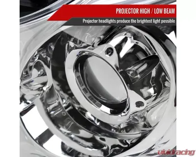 Spec-D Factory Style Projector Headlights (Chrome Housing/Clear Lens) Infiniti G37 | Q60 2008-2015 - 2LHP-G37082-RS
