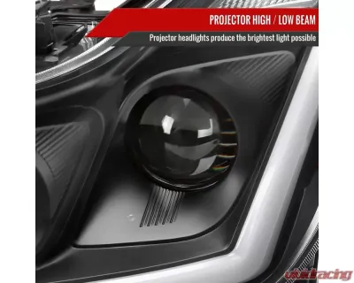 Spec-D Switchback LED Turn Signal Projector Headlights Matte Black Housing/Clear Lens Infiniti G37 | Q60 Coupe/Convertible Sequential 2008-2015 - 2LHP-G37082JM-SQ-RS