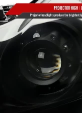 Spec-D Factory Style Projector Headlights (Matte Black Housing/Smoked Lens) Infiniti G37 | Q60 2008-2015                                     - 2LHP-G37082SM-RS - Image 3