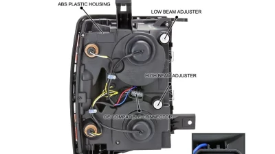 Spec-D Switchback Sequential LED Bar Projector Headlights (White Housing/Clear Lens/Black Trim) Chevrolet Silverado 1500 2014-2015                                     - 2LHP-SIV14XE-SQ-RS - Image 5