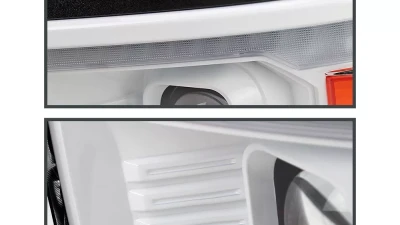 Spec-D Switchback Sequential LED Bar Projector Headlights (White Housing/Clear Lens/Black Trim) Chevrolet Silverado 1500 2014-2015                                     - 2LHP-SIV14XE-SQ-RS - Image 3