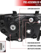 Spec-D Retro Style LED Tube Projector Headlights w/ LED Turn Signals (Chrome Housing/Smoked Lens)  Toyota Tundra | Sequoia 2007-2017                                     - 2LHP-TUN07G-G3-GO - Image 7